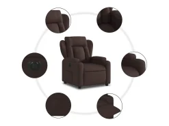 Poltrona* Poltrona elétrica reclinável tecido -escuro SHL176241 Castanho
