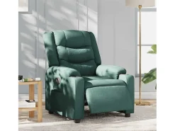Poltrona elétrica reclinável tecido verde-escuro SHL681962^ Poltrona