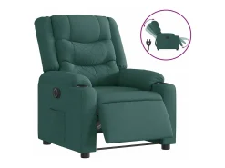 Poltrona elétrica reclinável tecido verde-escuro SHL681962^ Poltrona