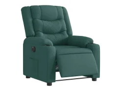 Poltrona elétrica reclinável tecido verde-escuro SHL681962^ Poltrona
