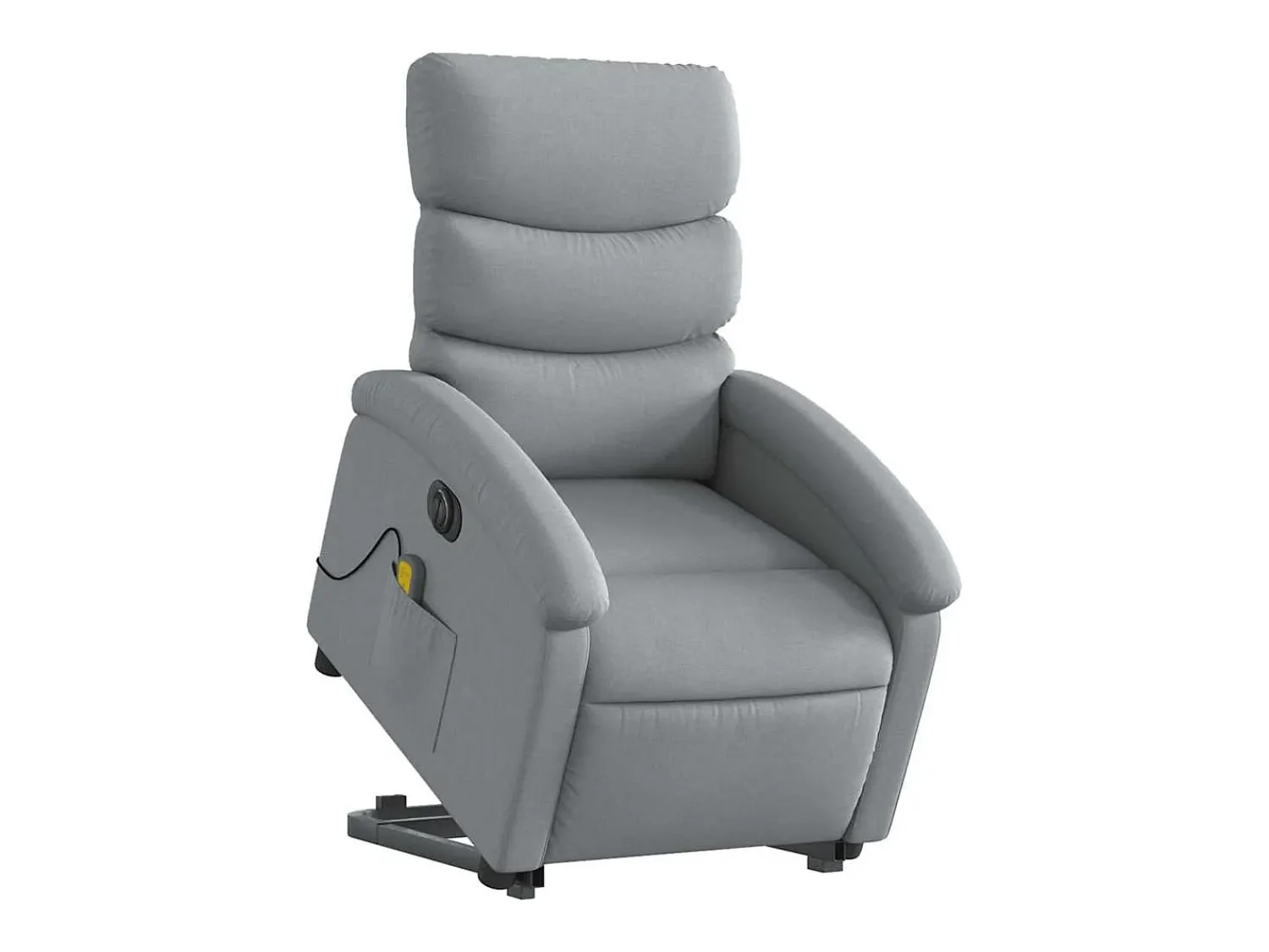 Hot Poltrona elétrica reclinável massagens tecido -claro SHL122523 Cinzento