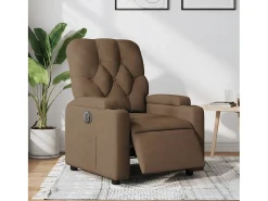 Poltrona* Poltrona elétrica reclinável tecido SHL815201 Castanho