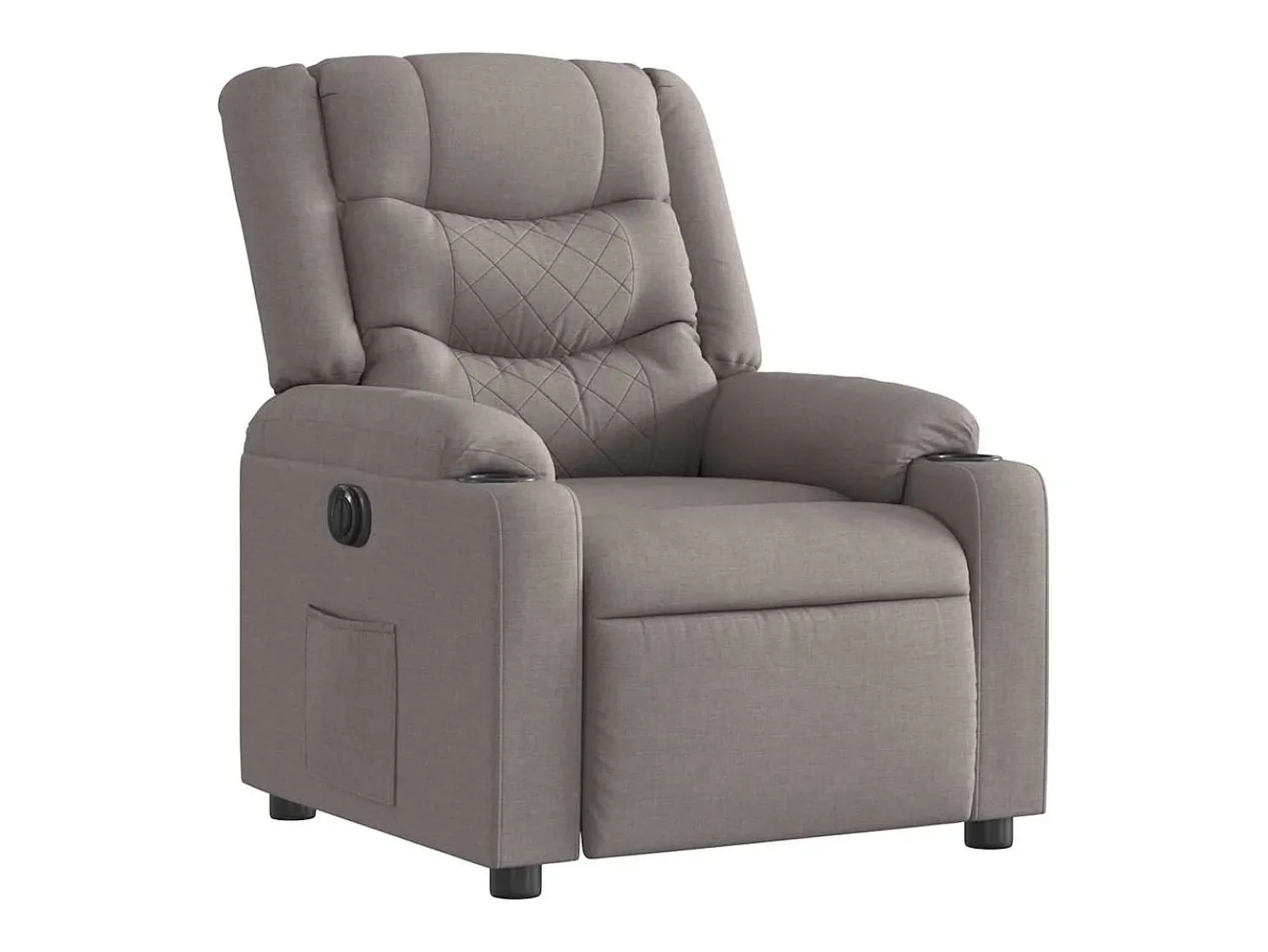 Poltrona| Poltrona elétrica reclinável tecido cinzento-acastanhado SHL83697 Taupe