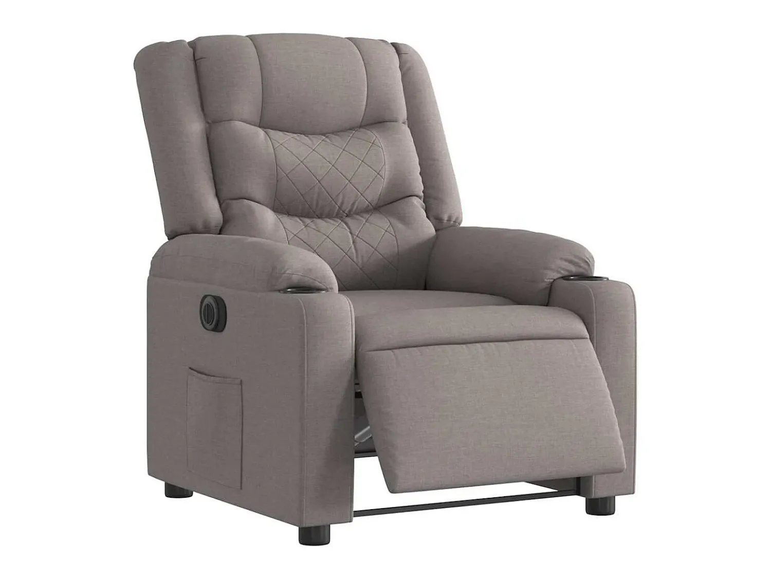 Poltrona| Poltrona elétrica reclinável tecido cinzento-acastanhado SHL83697 Taupe