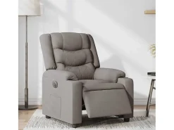 Poltrona| Poltrona elétrica reclinável tecido cinzento-acastanhado SHL83697 Taupe