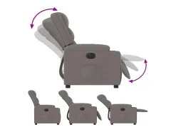 Poltrona| Poltrona elétrica reclinável tecido cinzento-acastanhado SHL83697 Taupe