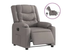Poltrona| Poltrona elétrica reclinável tecido cinzento-acastanhado SHL83697 Taupe