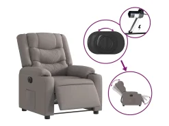 Poltrona| Poltrona elétrica reclinável tecido cinzento-acastanhado SHL83697 Taupe