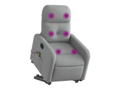 Poltrona| Poltrona elétrica reclinável massagens tecido -claro SHL371039 Cinzento