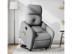 Poltrona| Poltrona elétrica reclinável massagens tecido -claro SHL371039 Cinzento