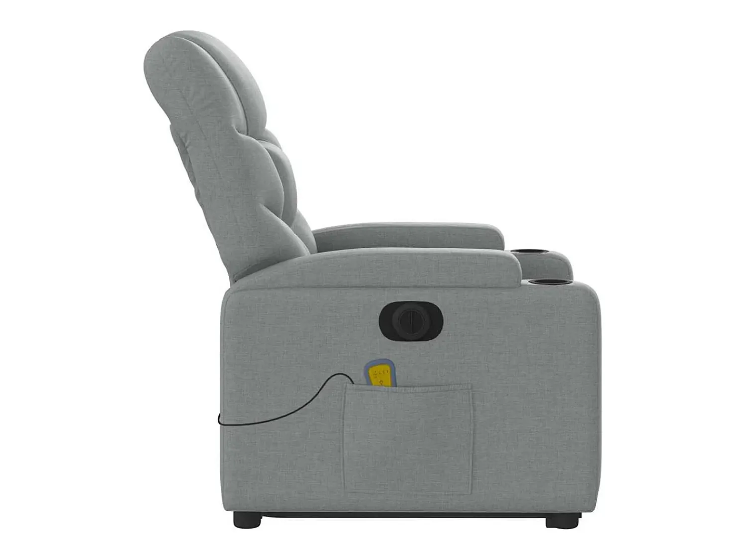 Poltrona| Poltrona elétrica reclinável massagens tecido -claro SHL451235 Cinzento