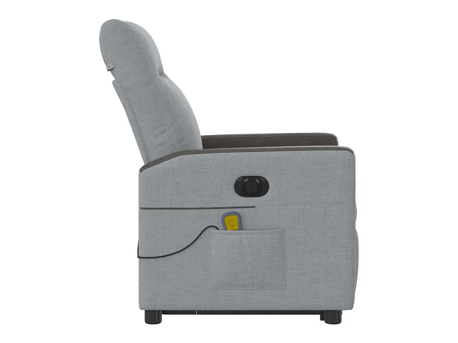 Poltrona elétrica reclinável massagens tecido -claro SHL878594^ Poltrona