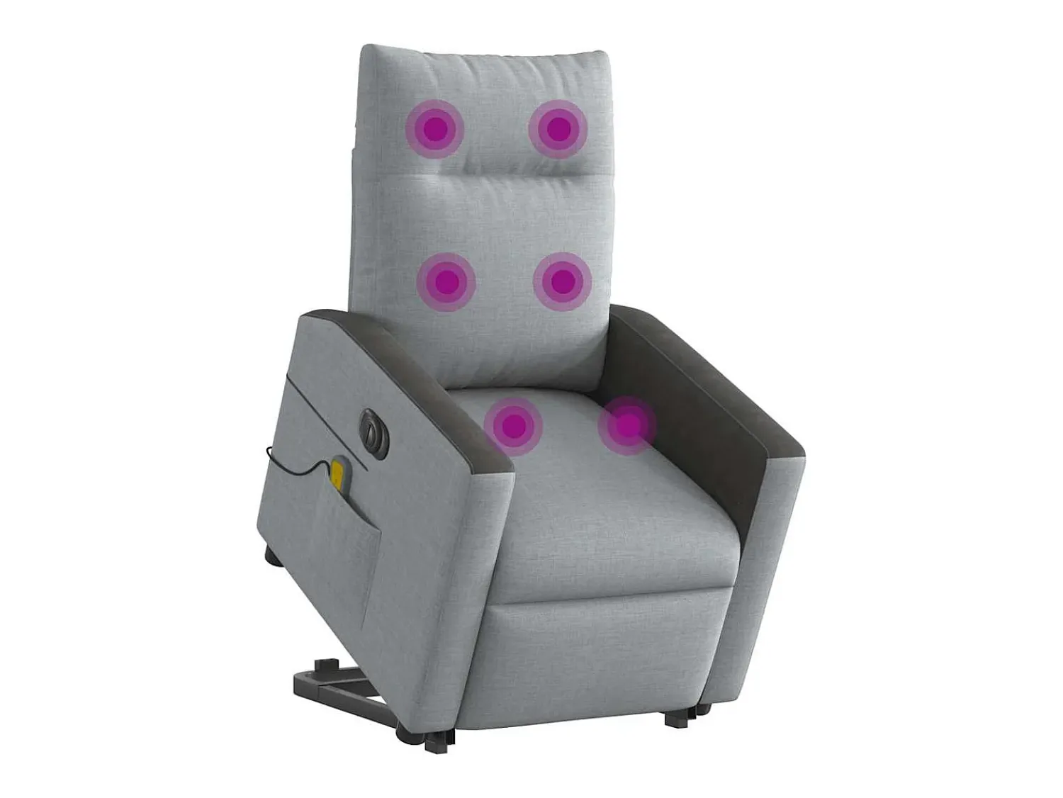 Poltrona elétrica reclinável massagens tecido -claro SHL878594^ Poltrona