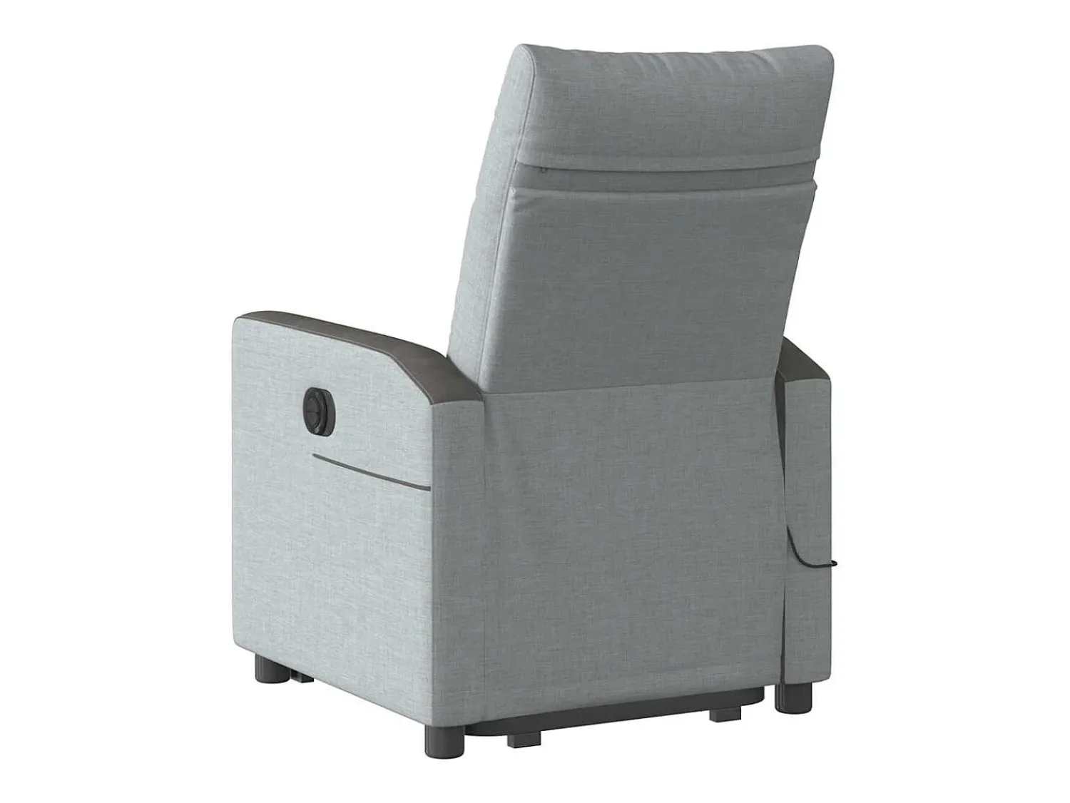 Poltrona elétrica reclinável massagens tecido -claro SHL878594^ Poltrona