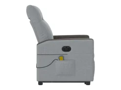 Poltrona elétrica reclinável massagens tecido -claro SHL878594^ Poltrona