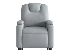 Poltrona elétrica reclinável massagens tecido -claro SHL592498^ Poltrona