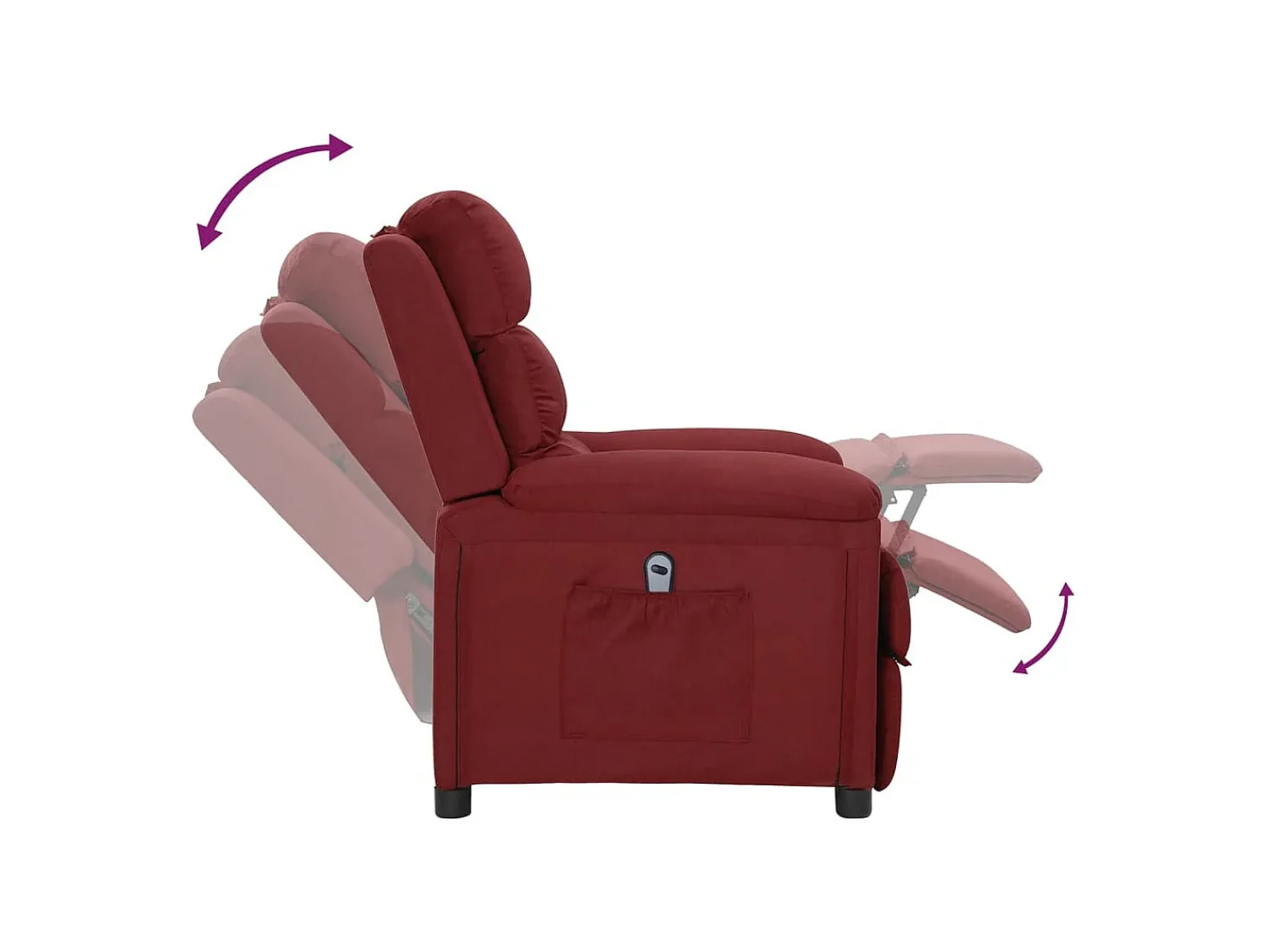 Poltrona elétrica reclinável tecido tinto SHL898828^ Poltrona