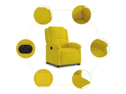 Poltrona elétrica reclinável veludo SHL747305^ Poltrona