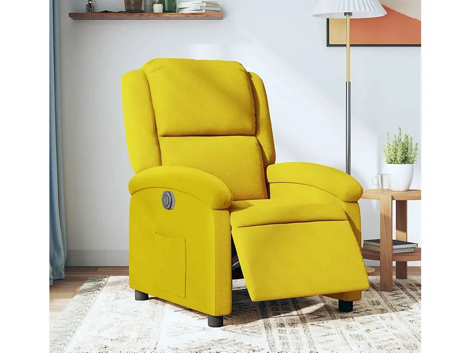 Poltrona elétrica reclinável veludo SHL747305^ Poltrona