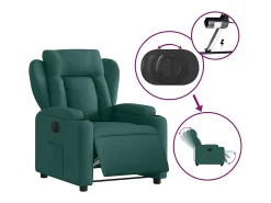 Poltrona elétrica reclinável tecido verde-escuro SHL409436^ Poltrona