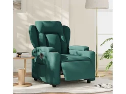 Poltrona elétrica reclinável tecido verde-escuro SHL409436^ Poltrona