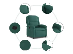 Poltrona elétrica reclinável tecido verde-escuro SHL481693^ Poltrona