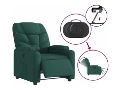 Poltrona*vidaxl Poltrona elétrica reclinável tecido -escuro Verde