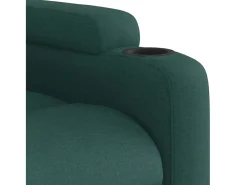 Poltrona*vidaxl Poltrona elétrica reclinável tecido -escuro Verde