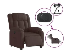Poltrona| Poltrona elétrica reclinável tecido -escuro SHL618908 Castanho