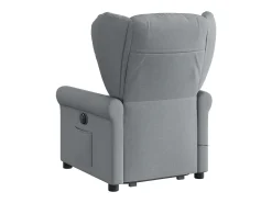 Poltrona elétrica reclinável massagens tecido -claro SHL790608^ Poltrona