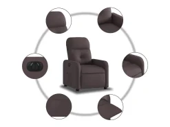 Poltrona* Poltrona elétrica reclinável tecido -escuro SHL836895 Castanho