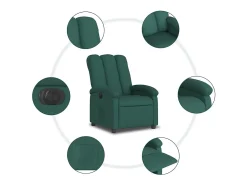 Poltrona* Poltrona elétrica reclinável tecido verde-escuro SHL384154 Verde pinho