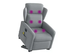 Poltrona* Poltrona elétrica reclinável massagens tecido -claro SHL672015 Cinzento