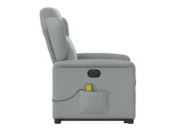 Poltrona* Poltrona elétrica reclinável massagens tecido -claro SHL672015 Cinzento