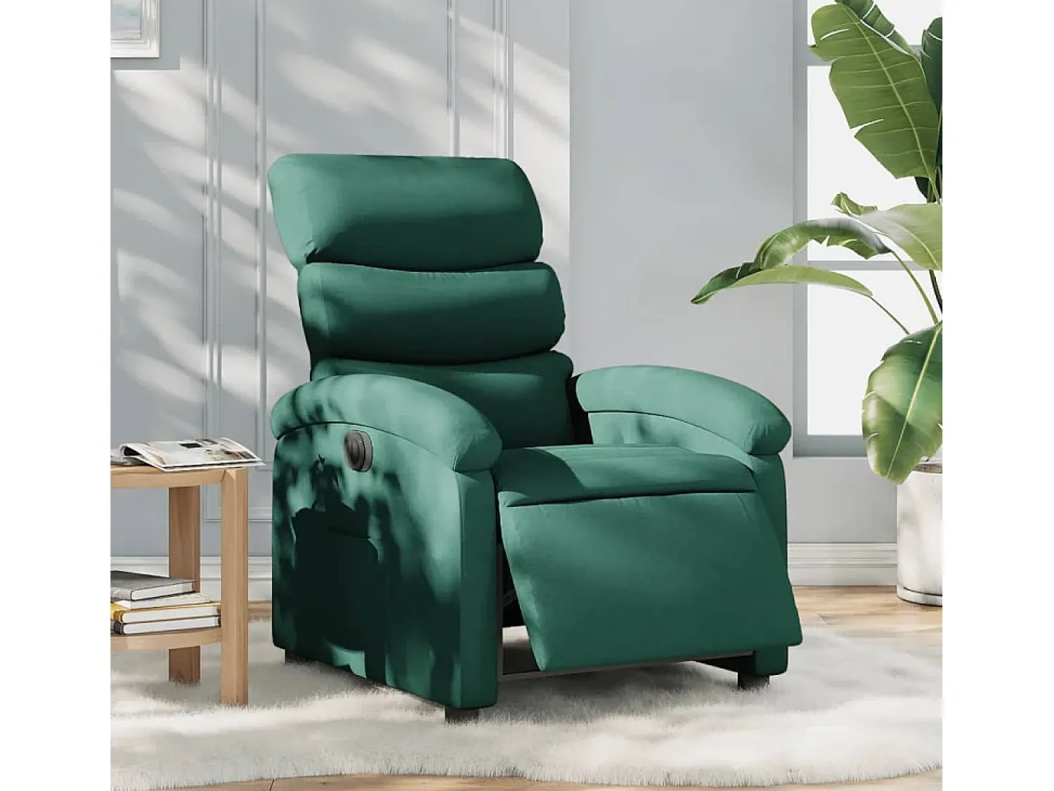 Poltrona* Poltrona elétrica reclinável tecido verde-escuro SHL420849 Verde pinho