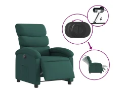 Poltrona* Poltrona elétrica reclinável tecido verde-escuro SHL420849 Verde pinho