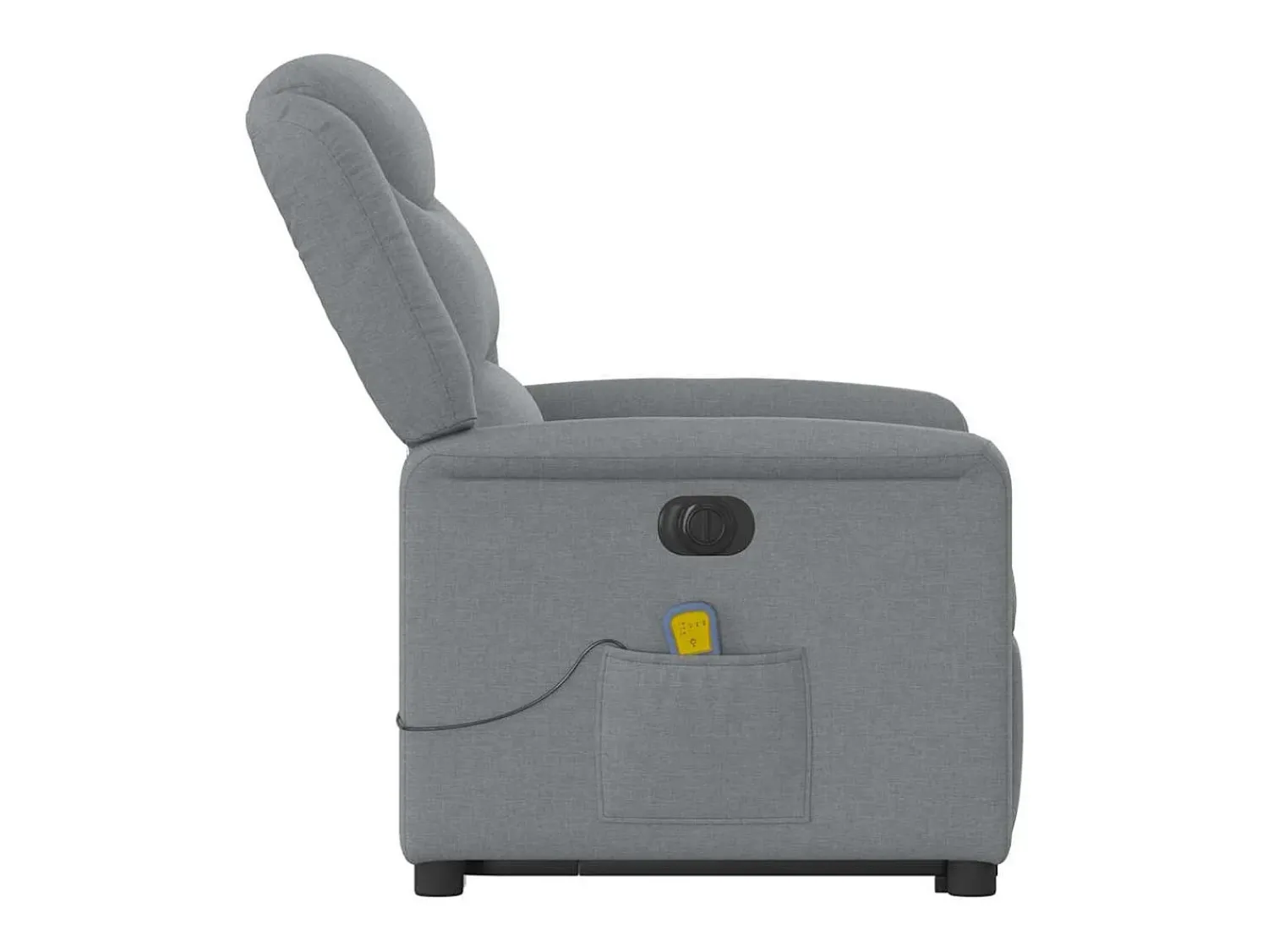 Discount Poltrona elétrica reclinável massagens tecido -claro SHL162548 Cinzento