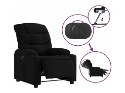 Outlet Poltrona elétrica reclinável tecido PT541819 Preto