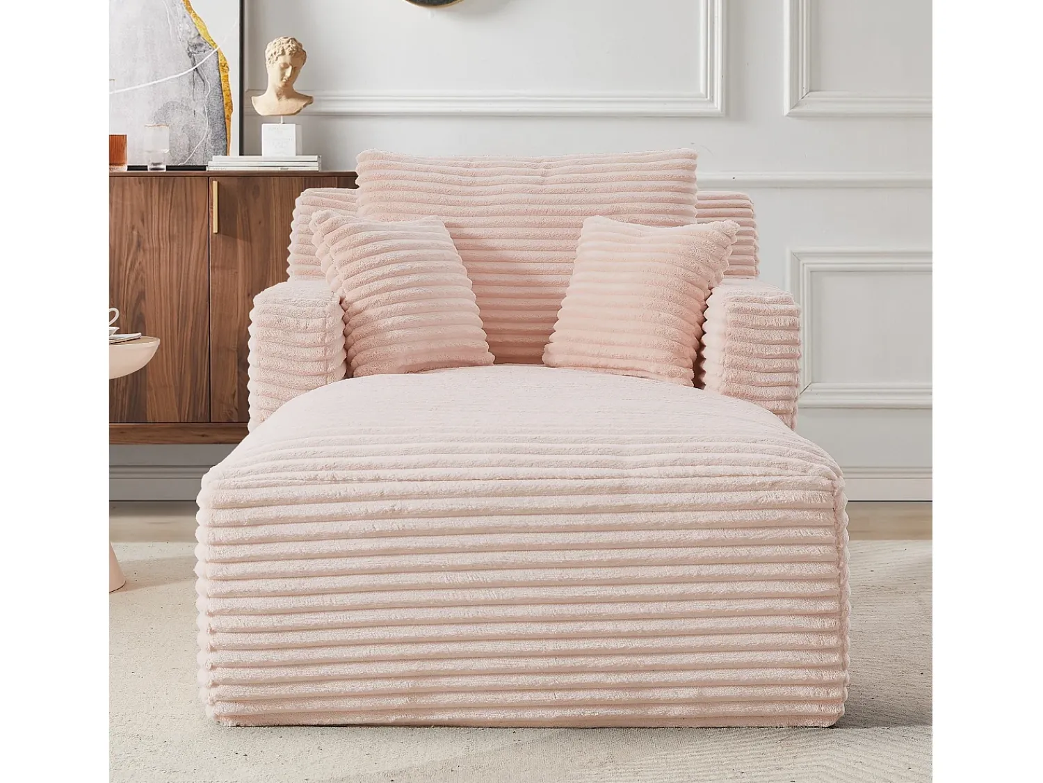 Discount Hauss Spole Poltrona em bombazine - Sofá-cama - Não necessita de montagem Rosa