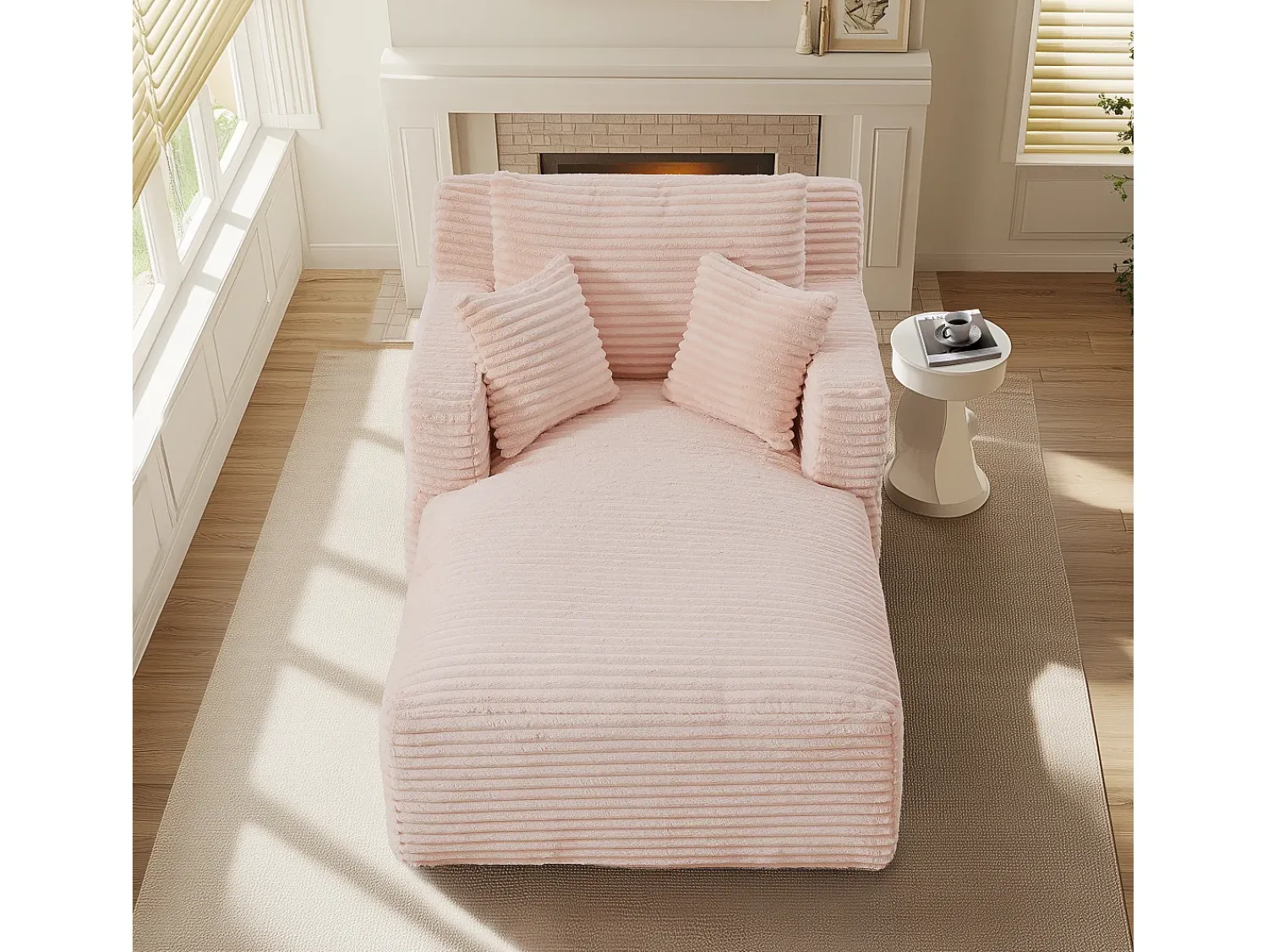 Discount Hauss Spole Poltrona em bombazine - Sofá-cama - Não necessita de montagem Rosa