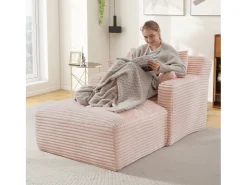 Discount Hauss Spole Poltrona em bombazine - Sofá-cama - Não necessita de montagem Rosa