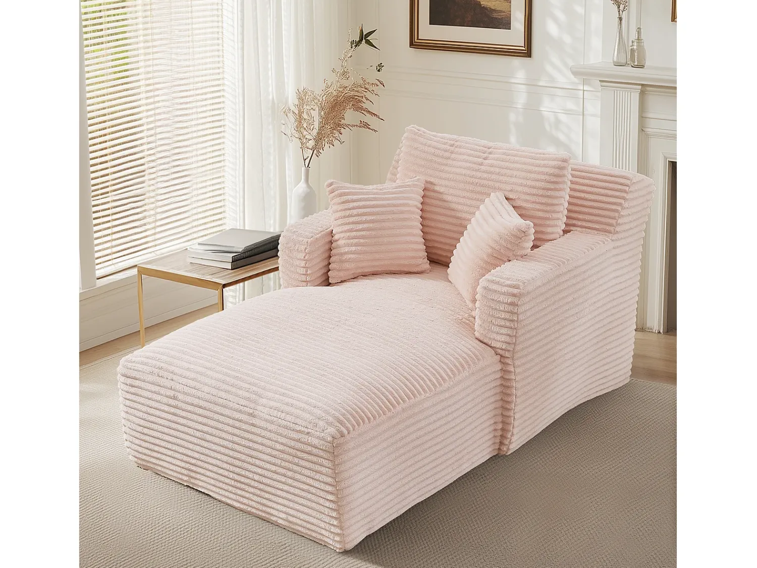 Discount Hauss Spole Poltrona em bombazine - Sofá-cama - Não necessita de montagem Rosa