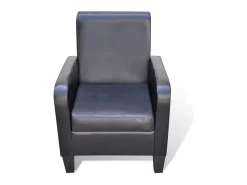 Hot Poltrona em couro artificial PT974209 Preto