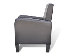 Hot Poltrona em couro artificial PT974209 Preto