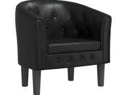 Poltrona* Poltrona em couro artificial PT316080 Preto