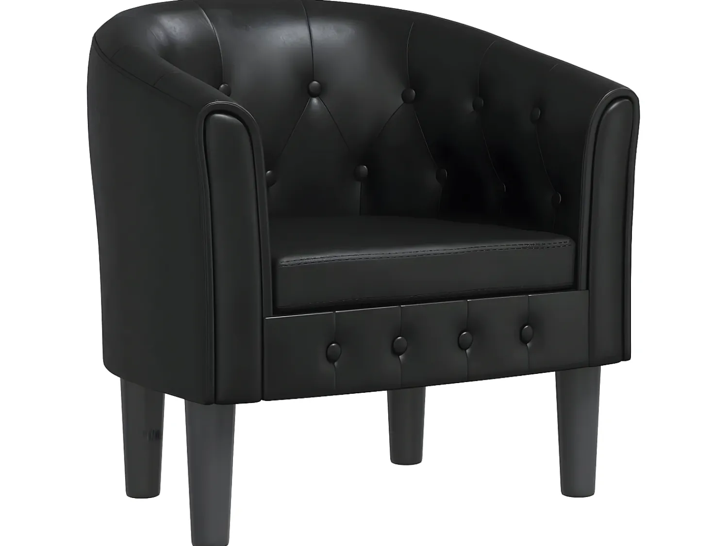 Poltrona* Poltrona em couro artificial PT316080 Preto
