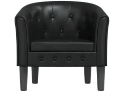 Poltrona* Poltrona em couro artificial PT316080 Preto
