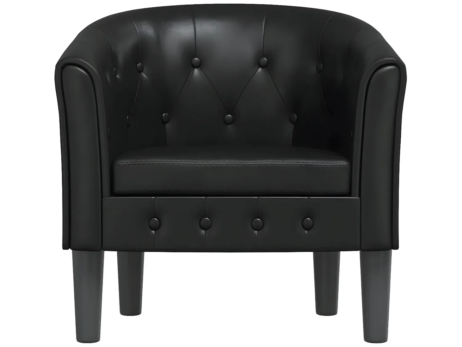 Poltrona* Poltrona em couro artificial PT316080 Preto