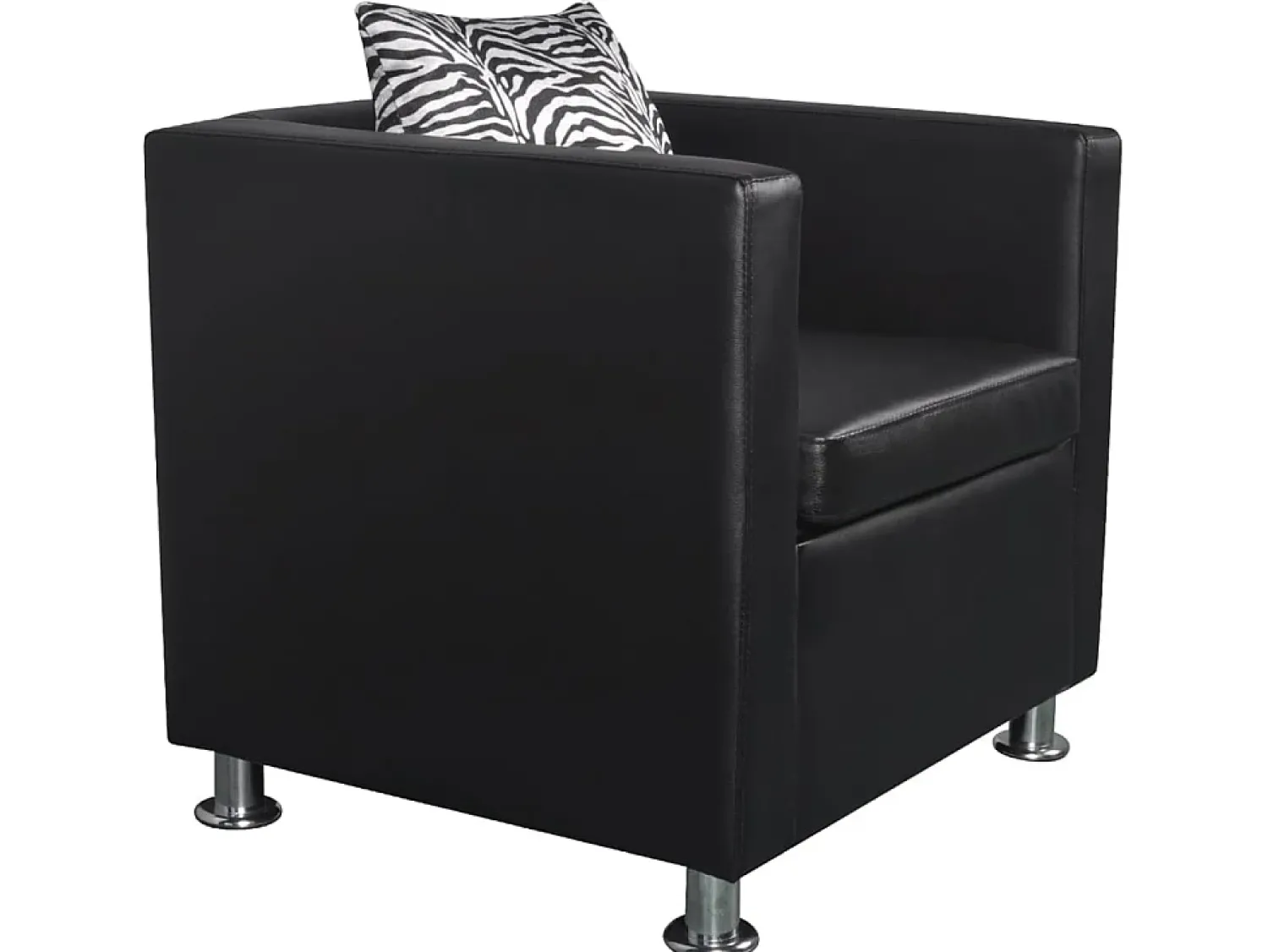 Outlet Poltrona em couro artificial PT251501 Preto