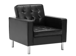 Discount Poltrona em couro artificial PT756799 Preto
